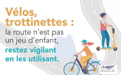 A vélo ou à trottinette, soyez vigilant…