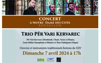 Trio Pêr Vari Kervarec à Notre-Dame des Cités par Tutti Orgues